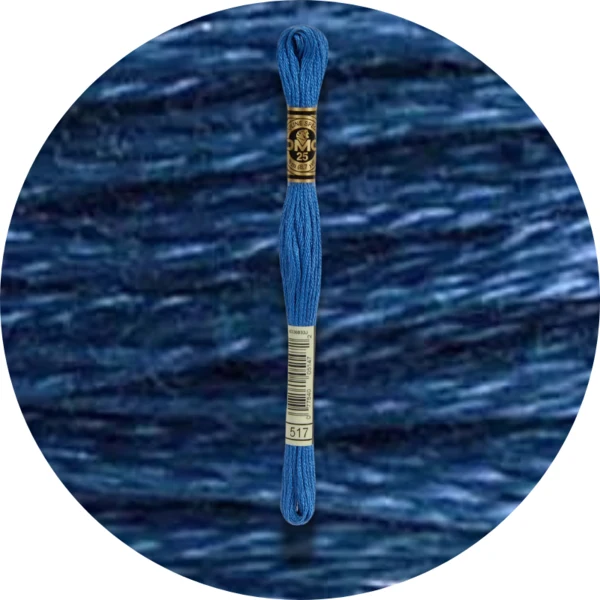 DMC Mouliné Spécial 25 Broderigarn, Ensfarvet, Blå/Lilla nuancer